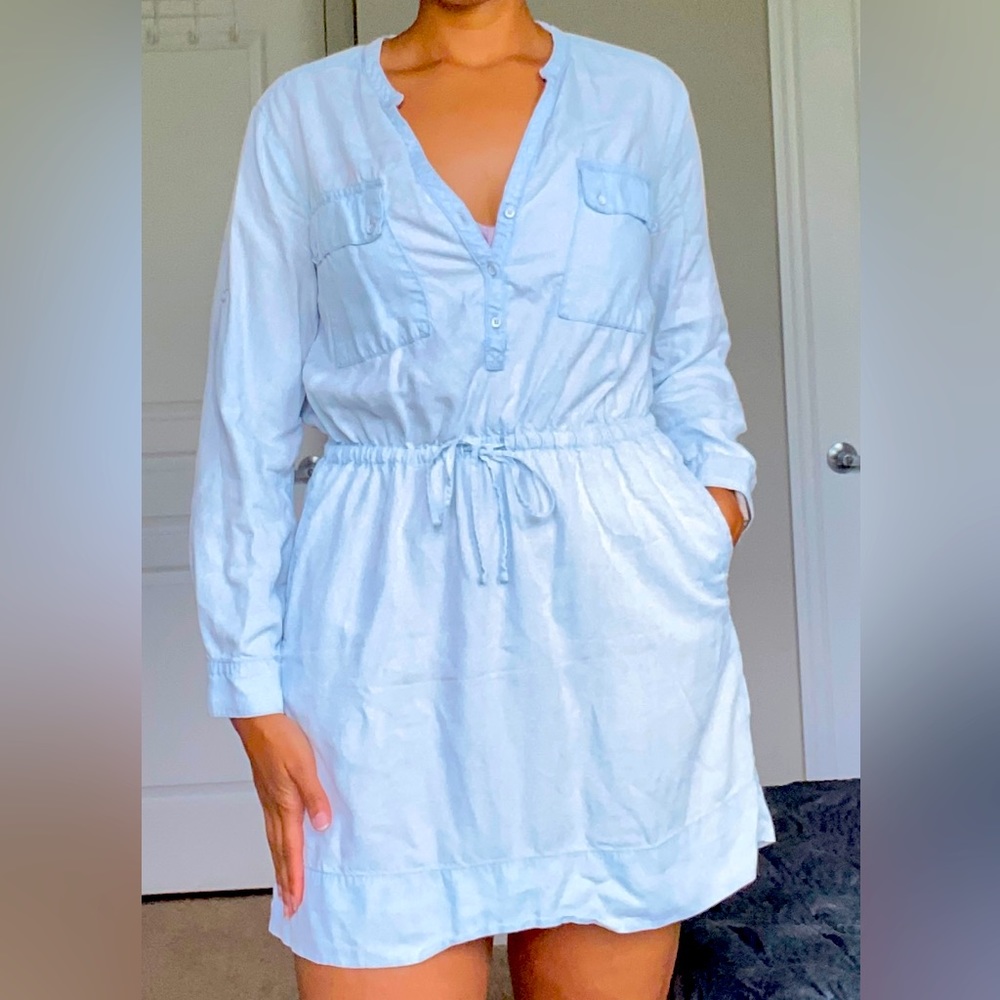 The Gap. Denim tie waist dress, mini.